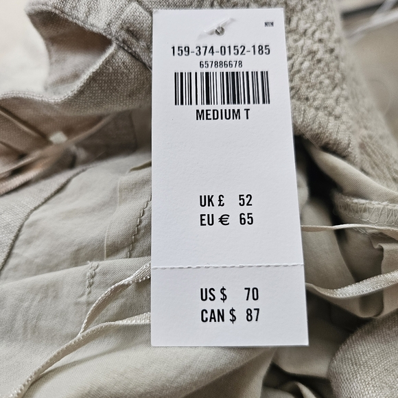 Abercrombie & Fitch Rouched Linen Square Neck Sun Dress In MT NWT - Picture 10 of 10